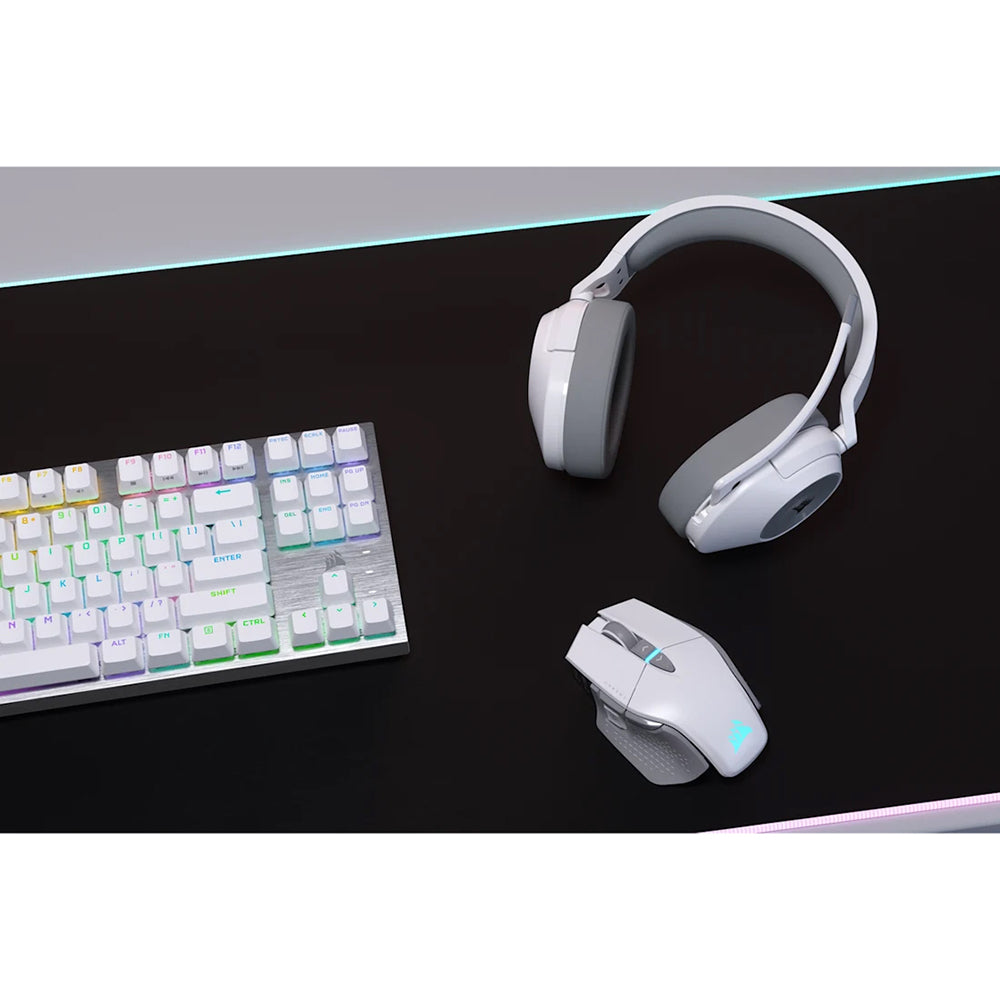 Corsair HS55 Over-Ear Wireless Bluetooth Gaming Headset - White | 106-CA-9011281-EU from Corsair - DID Electrical