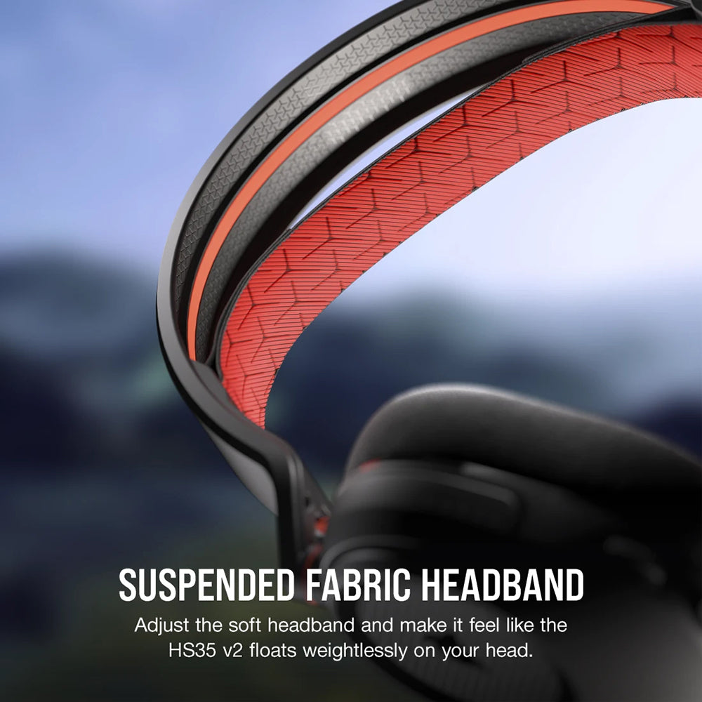 Corsair HS35 V2 Multiplatform Over-Ear Wired Gaming Headset - White from Corsair - DID Electrical