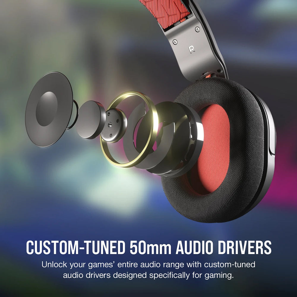 Corsair HS35 V2 Multiplatform Over-Ear Wired Gaming Headset - White from Corsair - DID Electrical