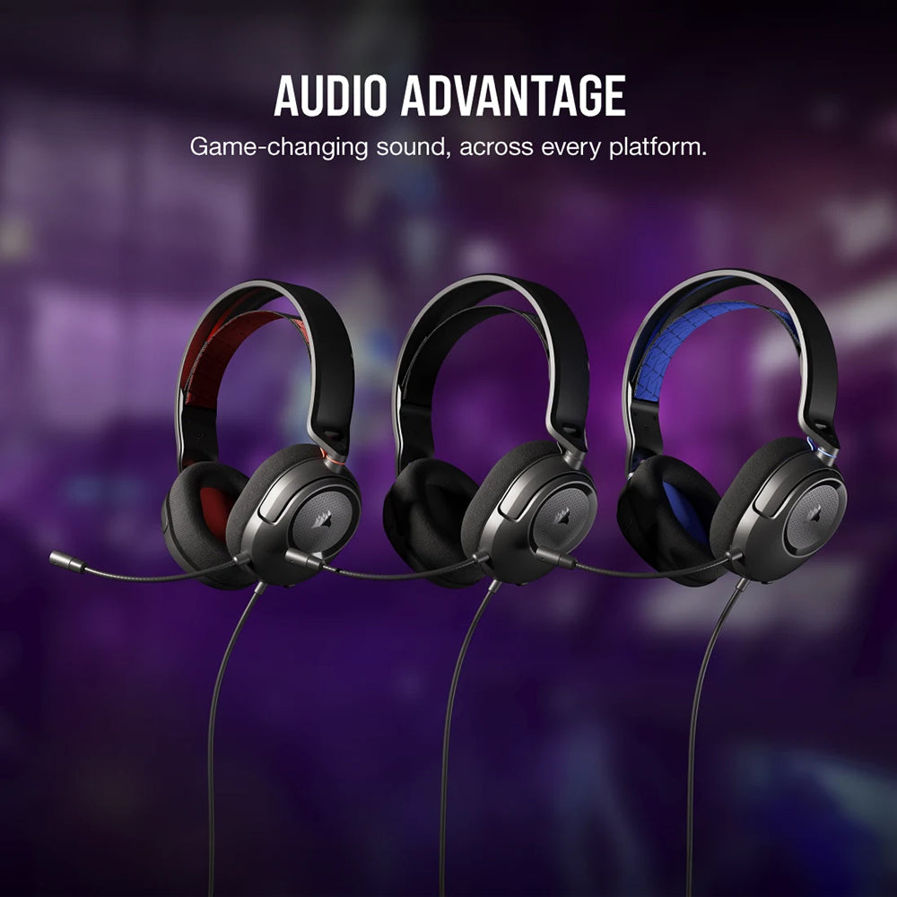 Corsair HS35 V2 Multiplatform Over-Ear Wired Gaming Headset - White from Corsair - DID Electrical