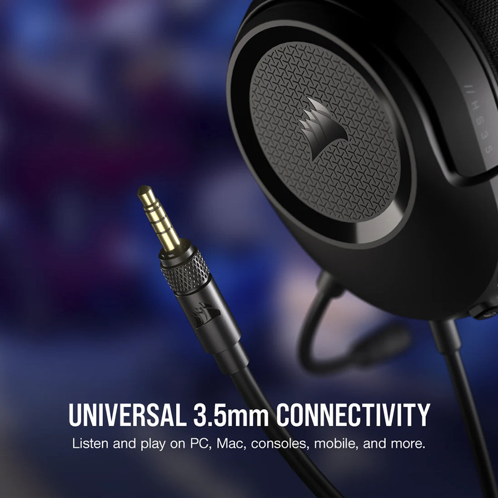 Corsair HS35 V2 Multiplatform Over-Ear Wired Gaming Headset - White from Corsair - DID Electrical