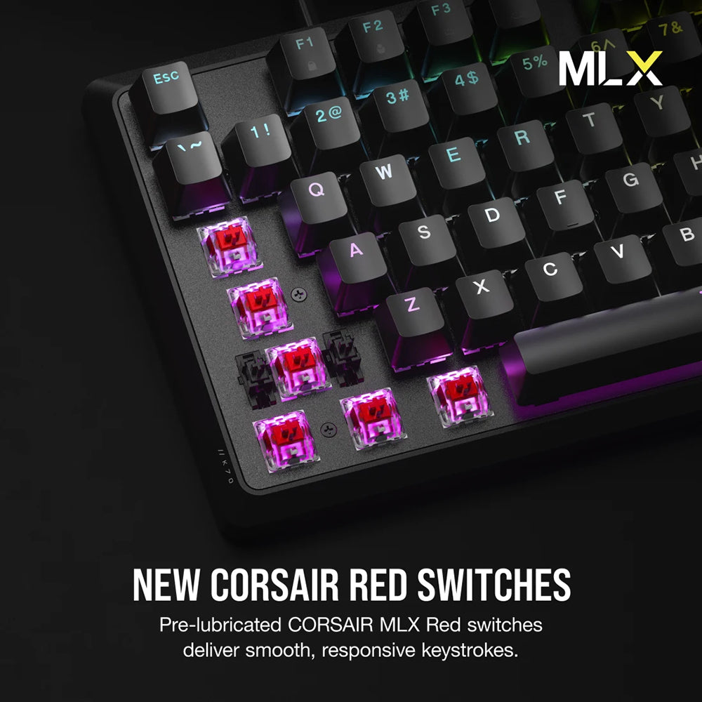 Corsair K70 CORE RGB Mechanical Gaming Keyboard - Black | 106-CH-910971E-UK from Corsair - DID Electrical