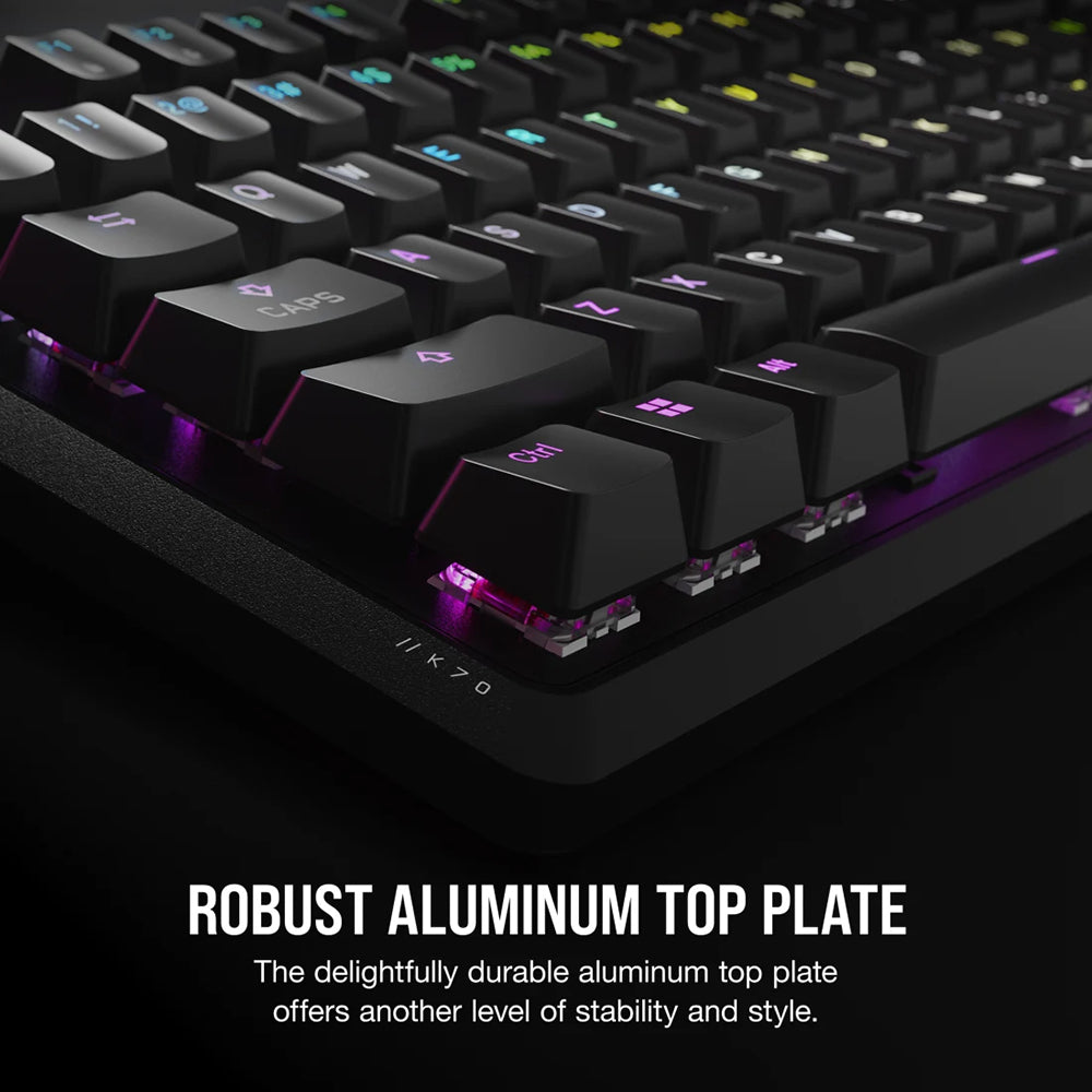 Corsair K70 CORE RGB Mechanical Gaming Keyboard - Black | 106-CH-910971E-UK from Corsair - DID Electrical