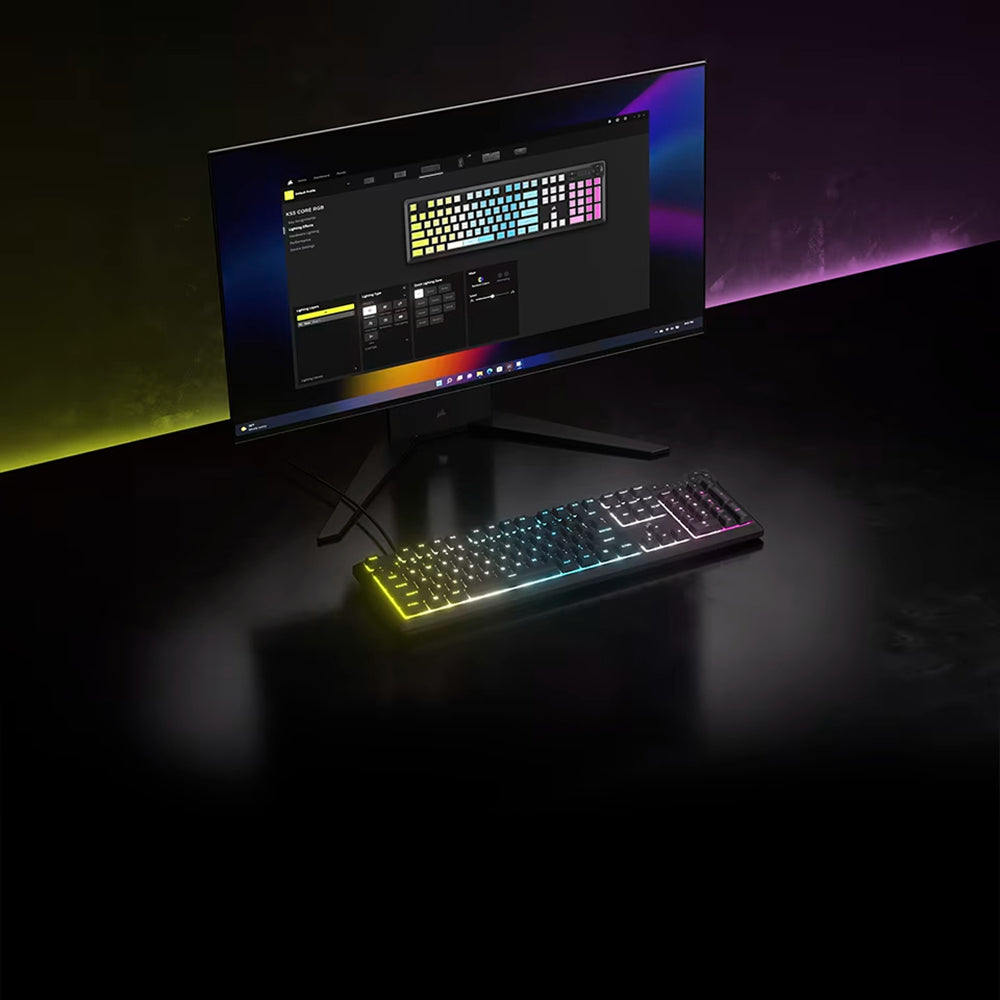 Corsair K55 CORE RGB Gaming Keyboard - Black | 106-CH-9226C65-UK from Corsair - DID Electrical
