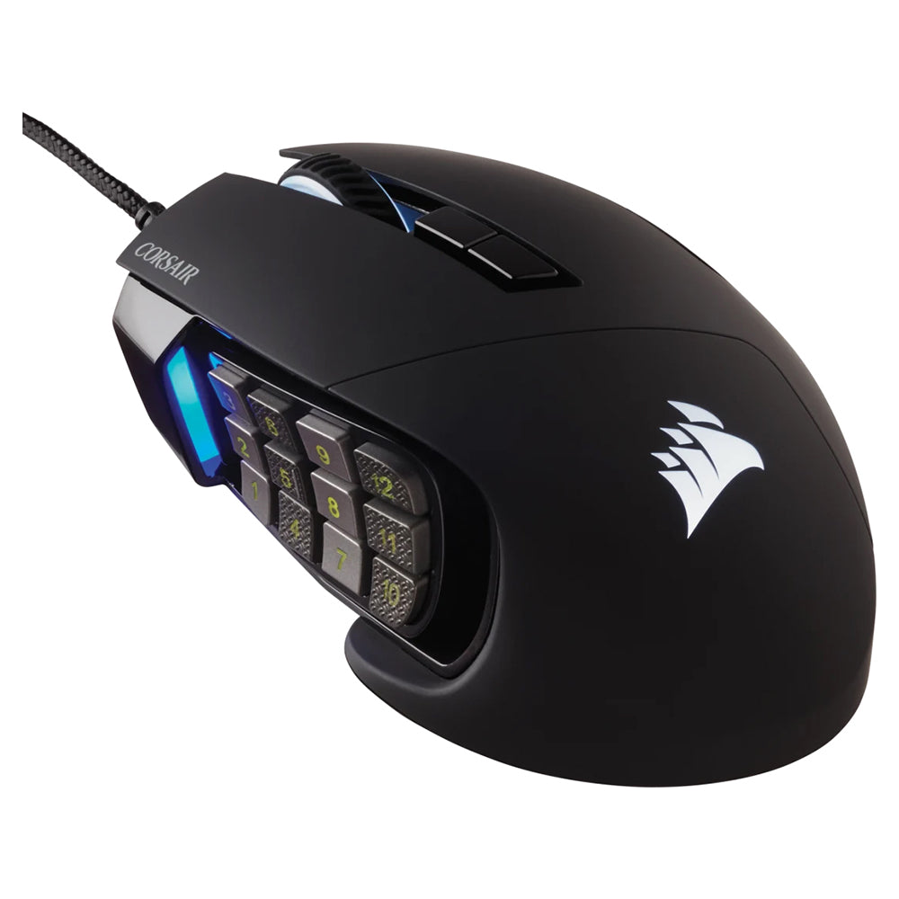 Corsair SCIMITAR RGB Elite Optical MOBA/MMO Gaming Mouse - Black | 106-CH-9304211-EU from Corsair - DID Electrical