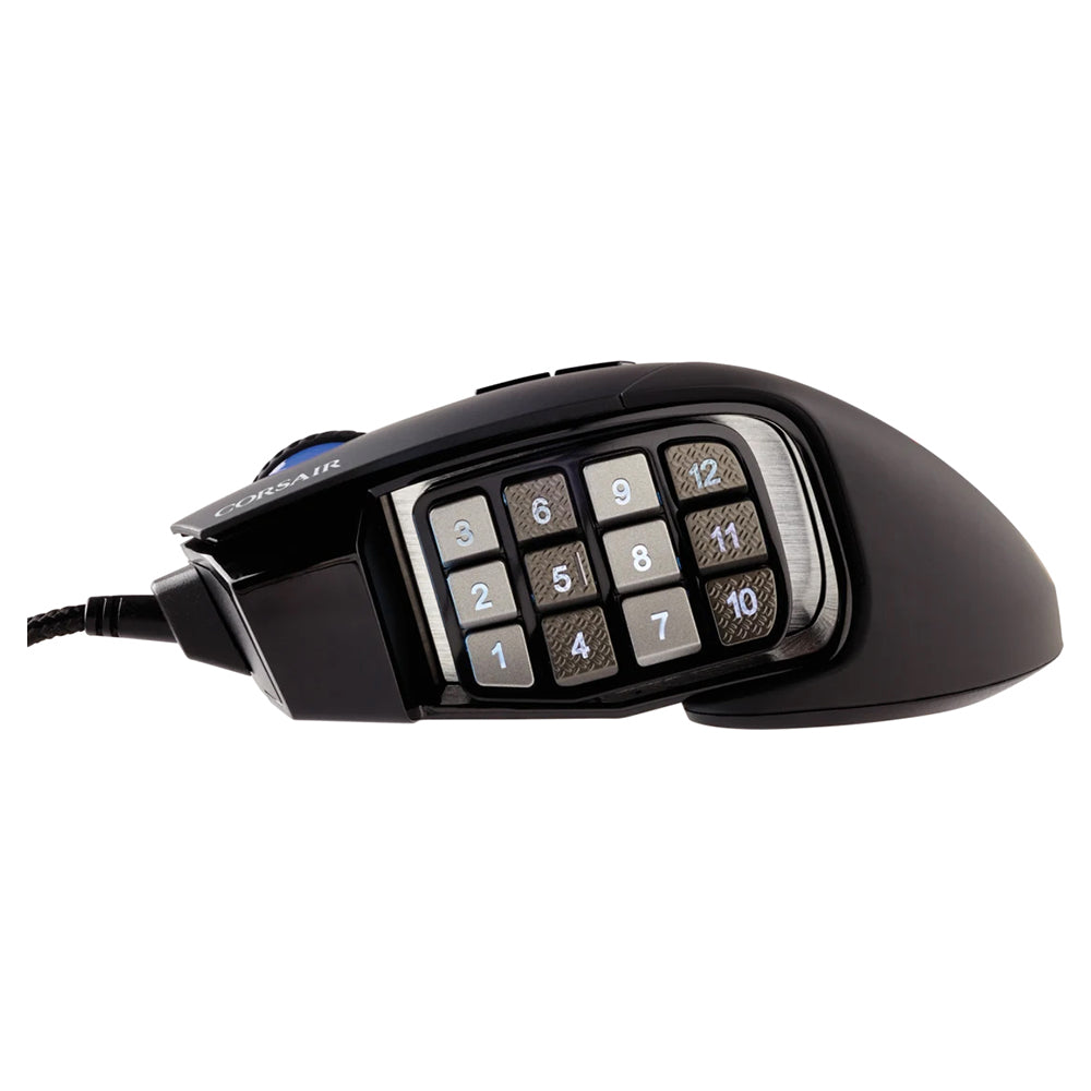 Corsair SCIMITAR RGB Elite Optical MOBA/MMO Gaming Mouse - Black | 106-CH-9304211-EU from Corsair - DID Electrical