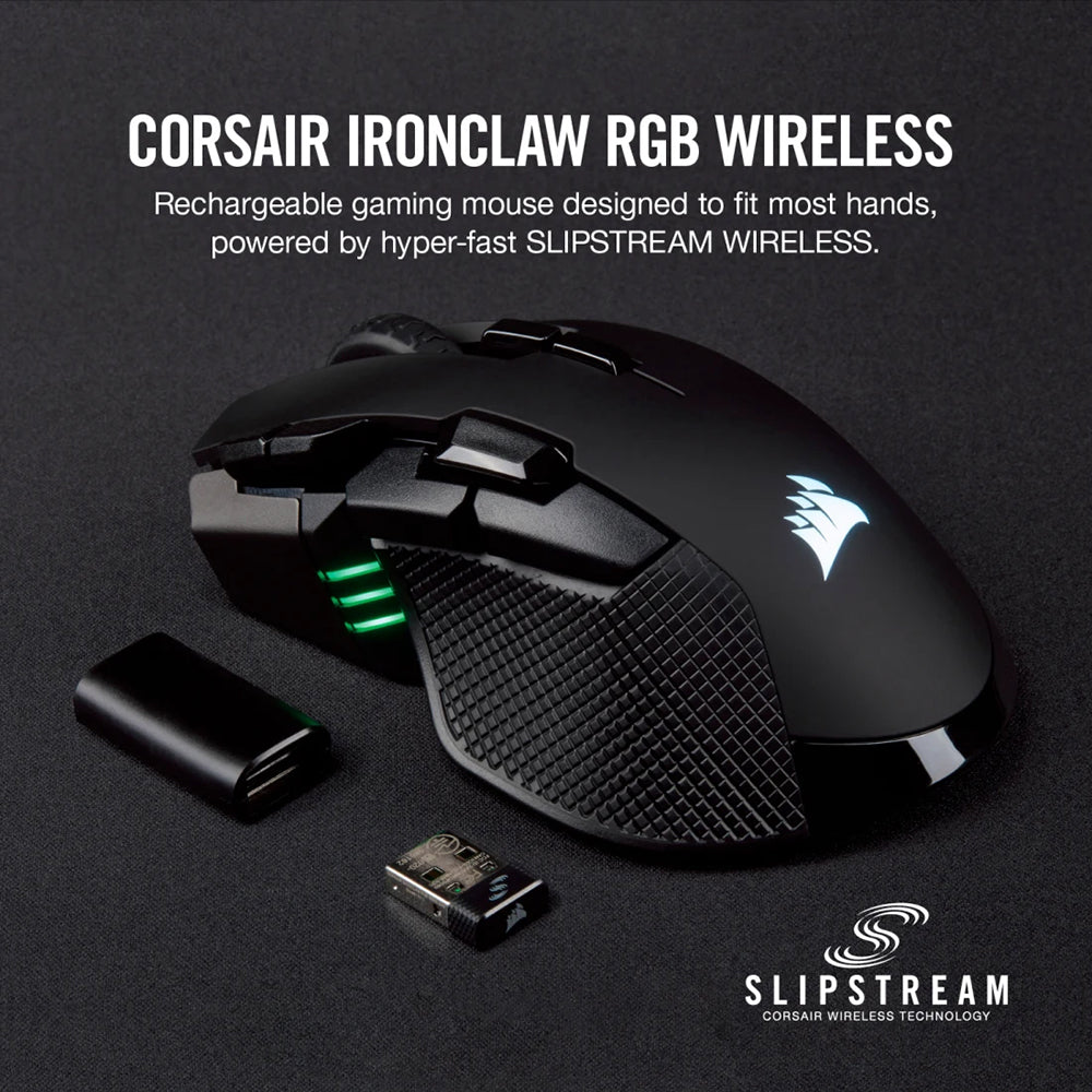 Corsair IRONCLAW RGB Wireless Gaming Mouse - Black | 106-CH-9317011 from Corsair - DID Electrical