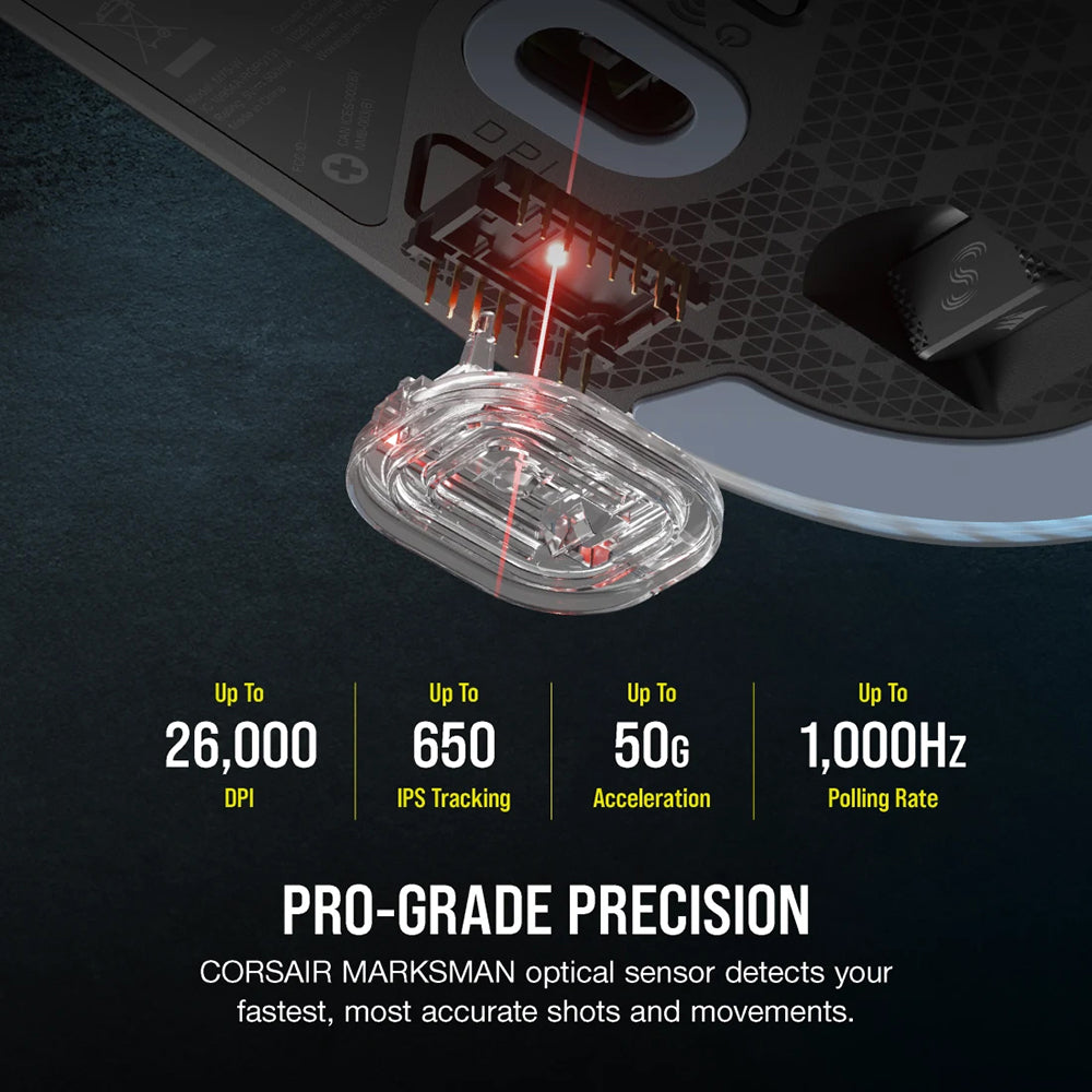 Corsair M75 Wireless RGB Gaming Mouse - Black | 106-CH-931D010-EU from Corsair - DID Electrical