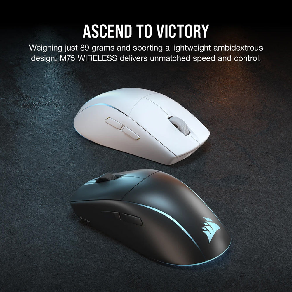 Corsair M75 Wireless RGB Gaming Mouse - Black | 106-CH-931D010-EU from Corsair - DID Electrical