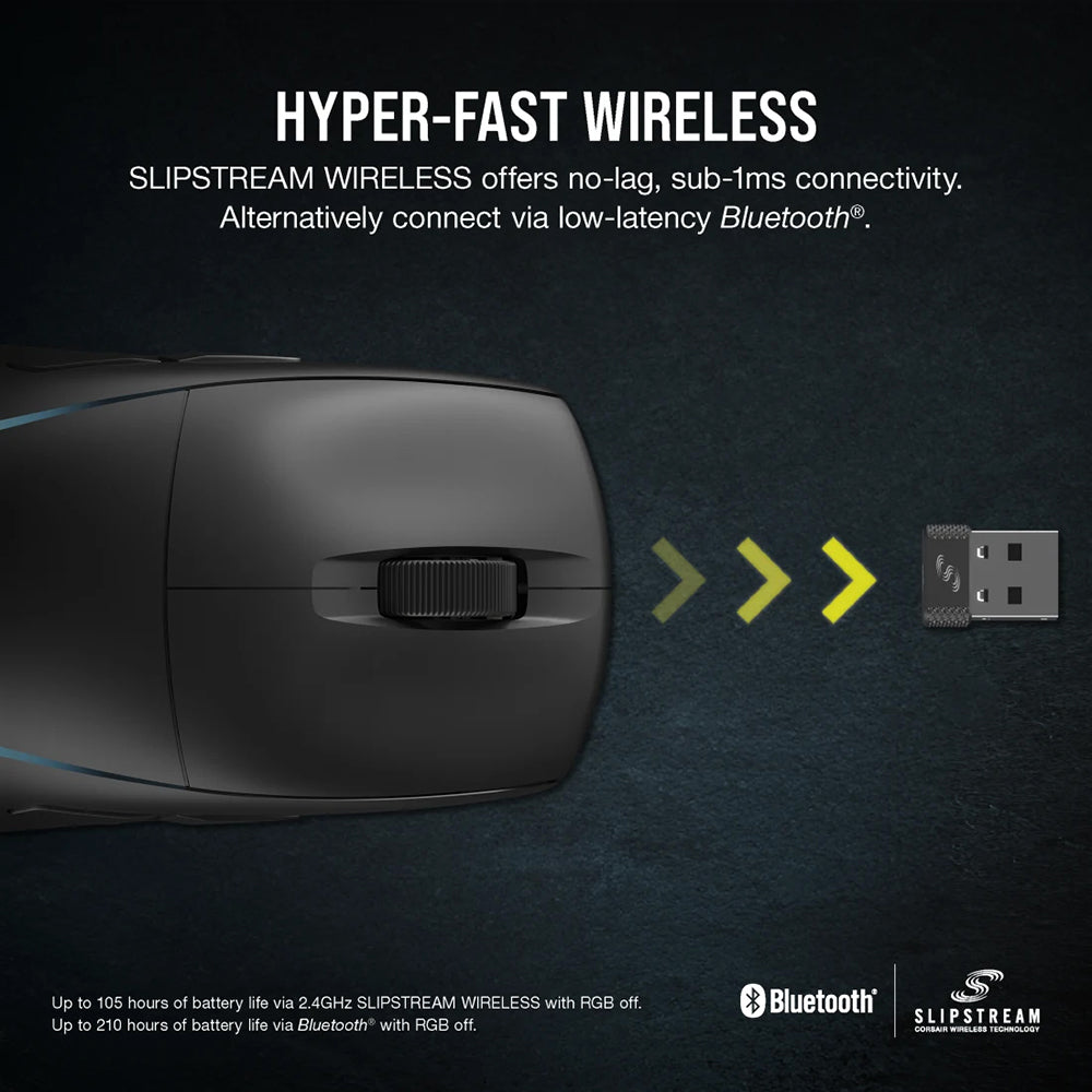 Corsair M75 Wireless RGB Gaming Mouse - Black | 106-CH-931D010-EU from Corsair - DID Electrical