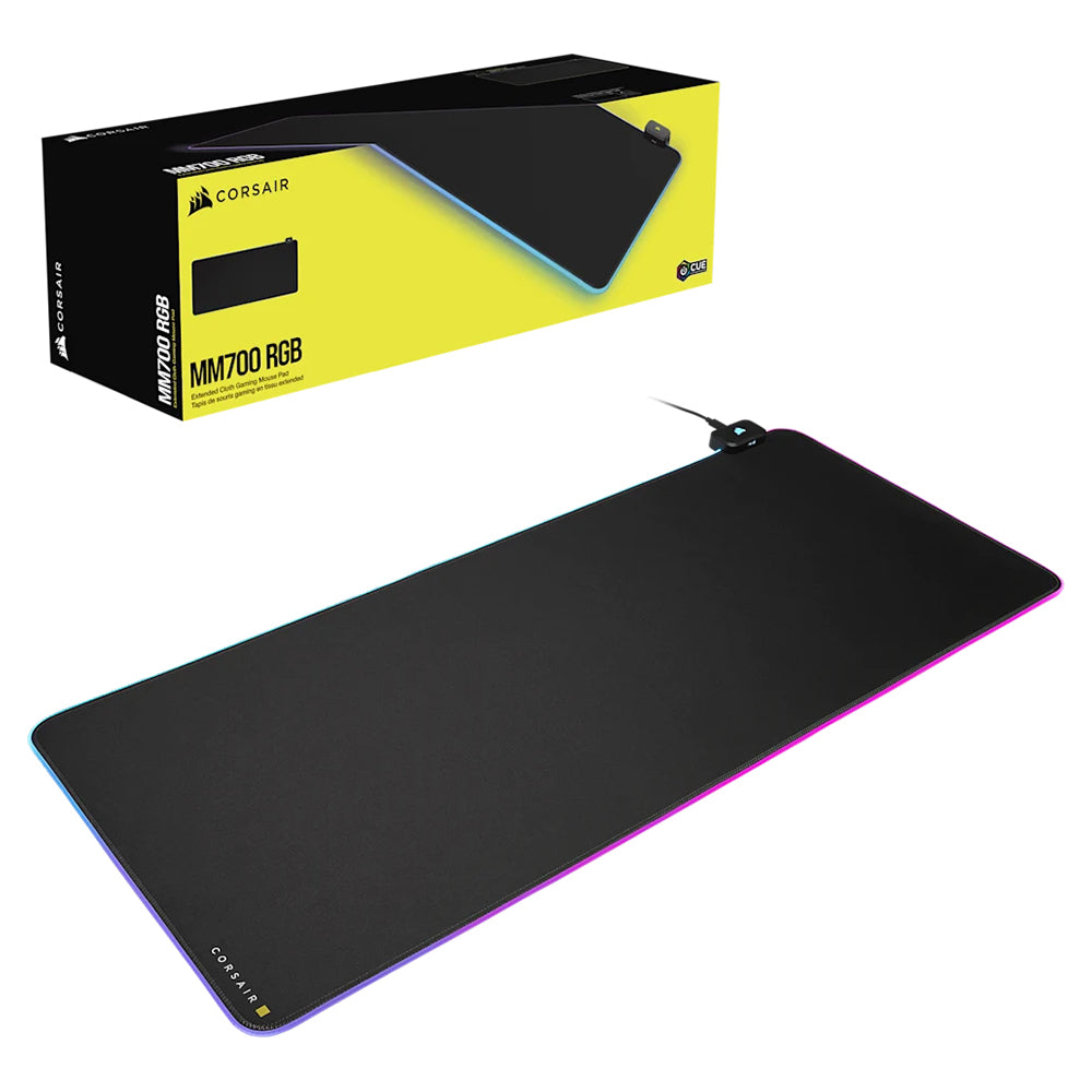 Corsair MM700 RGB Extended Mouse Pad - Black | 106-CH-9417070-WW from Corsair - DID Electrical