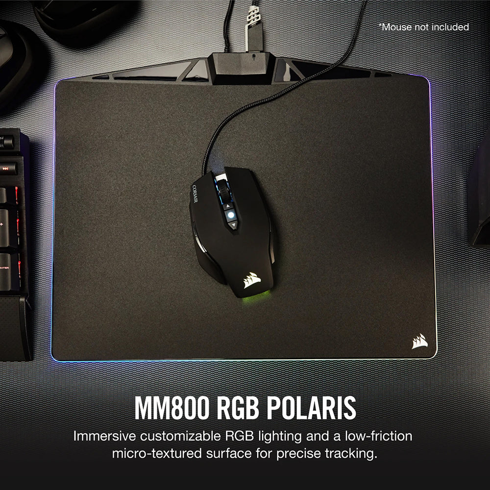 Corsair MM800 RGB POLARIS Gaming Mouse Pad - Black | 106-CH-9440020 from Corsair - DID Electrical