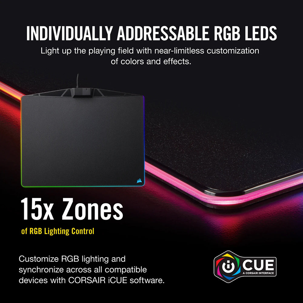 Corsair MM800 RGB POLARIS Gaming Mouse Pad - Black | 106-CH-9440020 from Corsair - DID Electrical