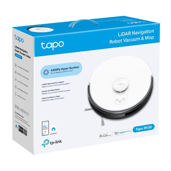 Tapo LiDAR Navigation Robot Vacuum & Mop | TAPO RV30 from Tapo - DID Electrical