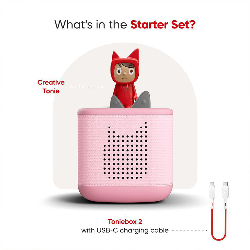 Tonies Toniebox 2 Starter Set with Creative Tonie Rubie - Cloud Pink | 11002433 from Tonies - DID Electrical