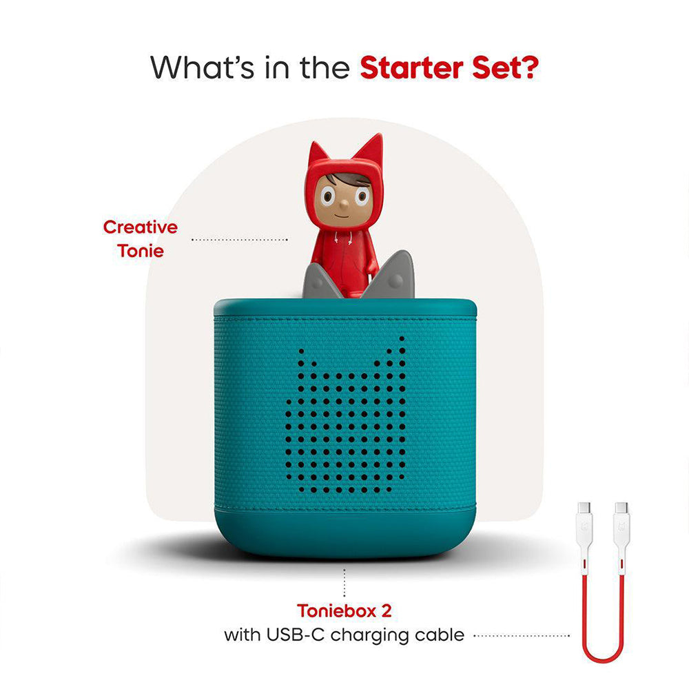 Tonies Toniebox 2 Starter Set with Creative Tonie Rubie - Tropical Teal | 11002730 from Tonies - DID Electrical
