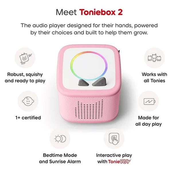 Tonies Toniebox 2 with Paw Patrol Chase Play Set - Cloud Pink | 11003488 from Tonies - DID Electrical