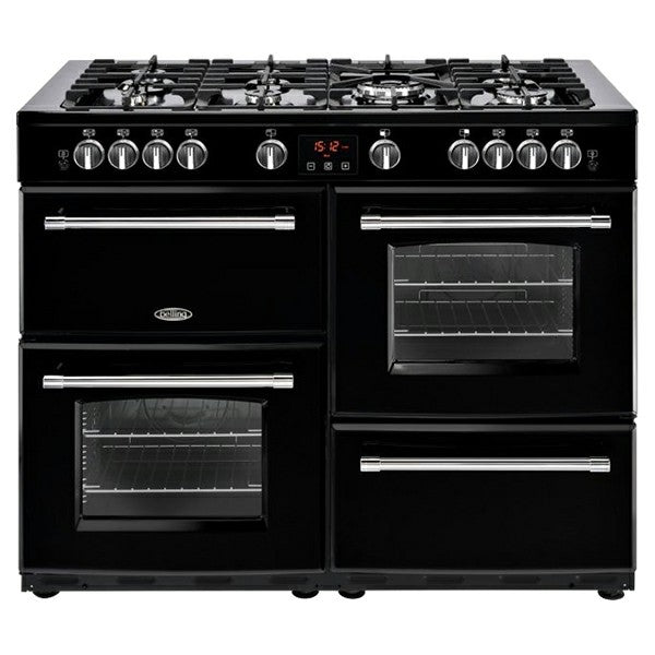 Belling 110CM Cookcenter Freestanding Dual Fuel Range Cooker - Black | 110DFTBLK from Belling - DID Electrical