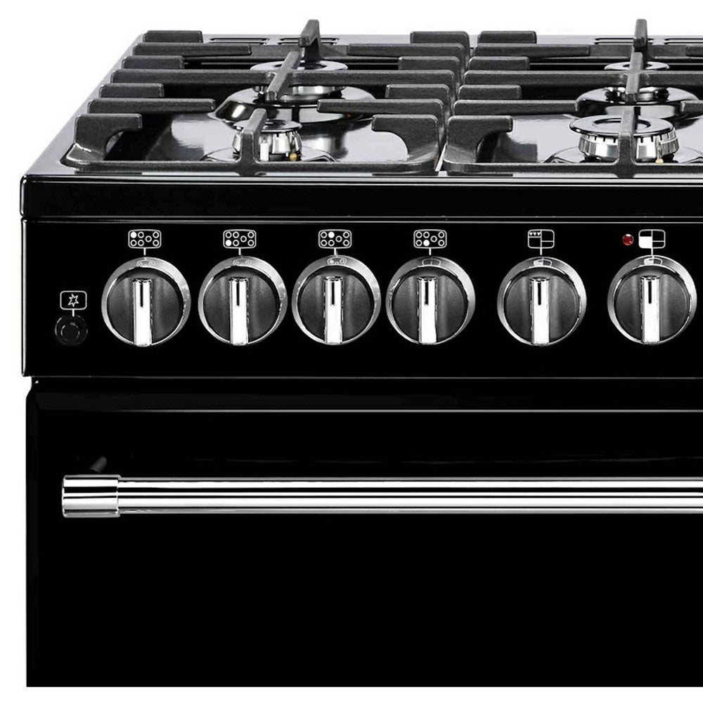 Belling 110CM Cookcenter Freestanding Dual Fuel Range Cooker - Black | 110DFTBLK from Belling - DID Electrical