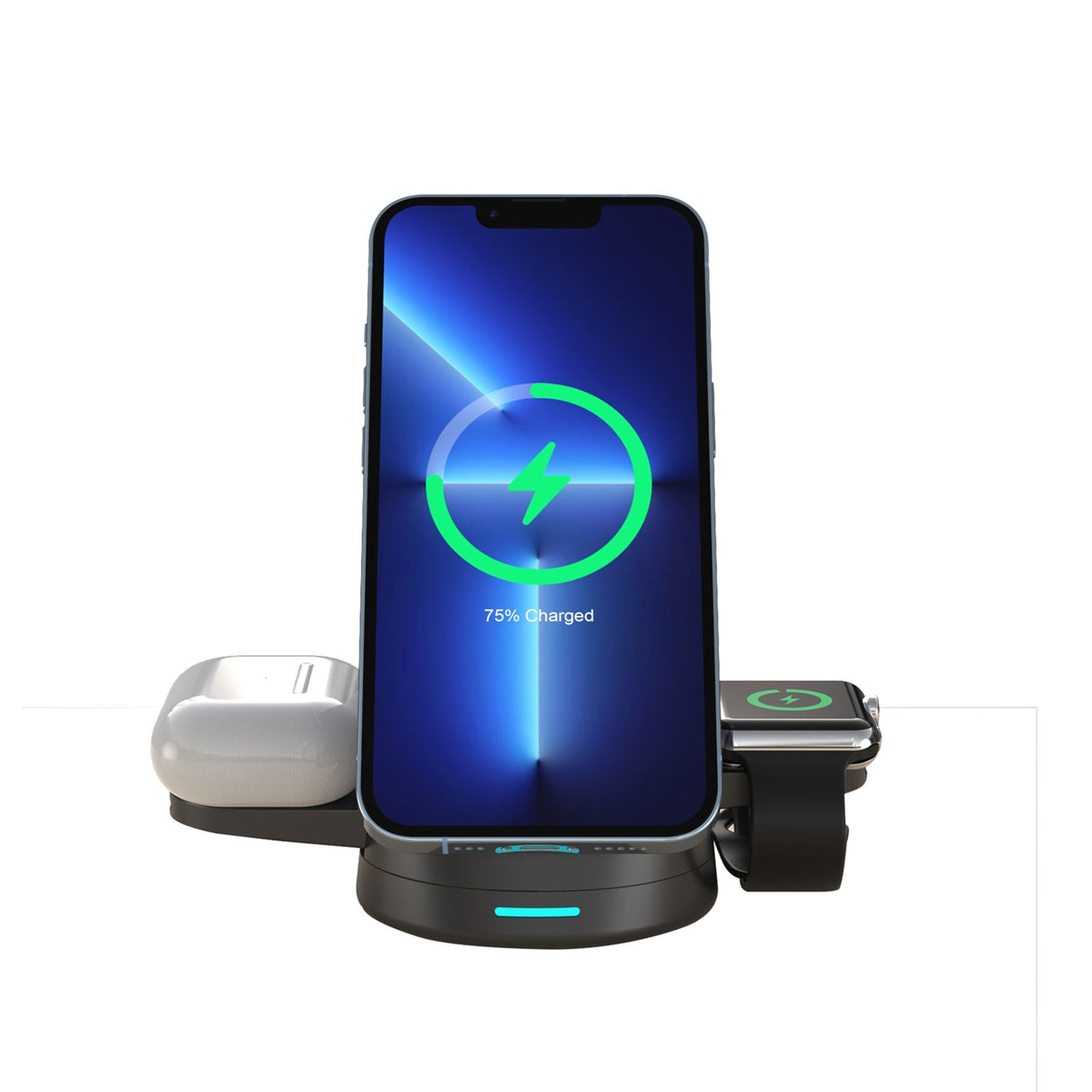 Prevo 3in1 25W Foldable Magnetic Wireless Charging Station - Black | 111323 from Prevo - DID Electrical