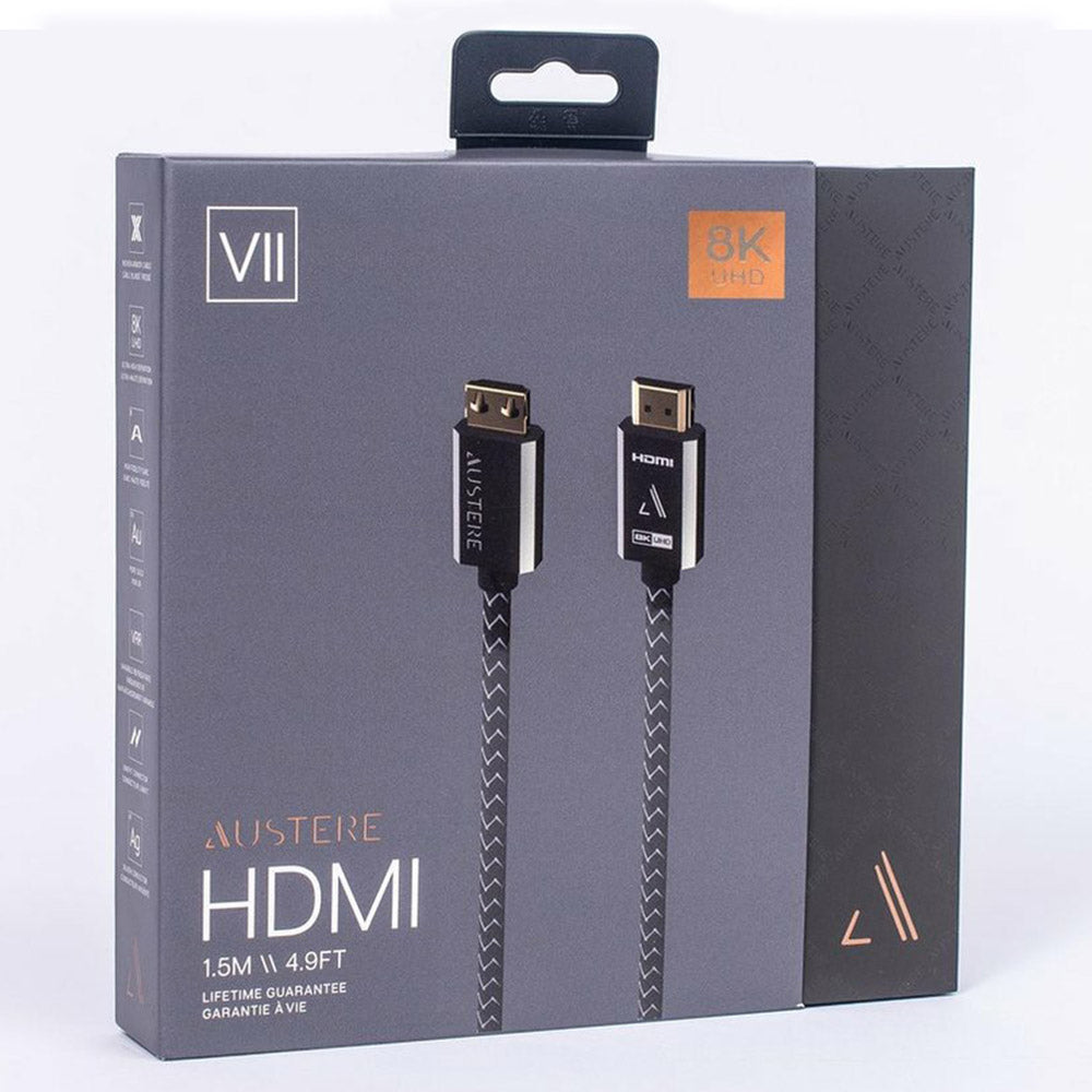 Austere VII Series 1.5m 8K HDMI Cable - Black | 1127S8KHD115M from Austere - DID Electrical
