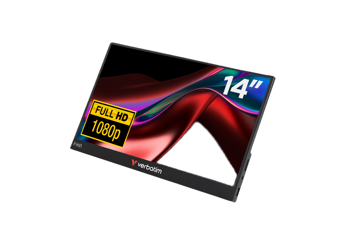 Verbatim PM-14 14" Portable Monitor - Black | 114-49590