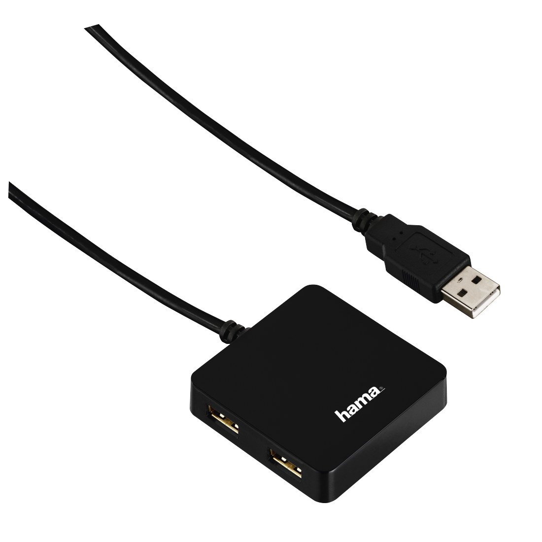 Hama 0.3M Buspowered 4 Ports USB 2.0 Hub - Black | 121318 from Hama - DID Electrical