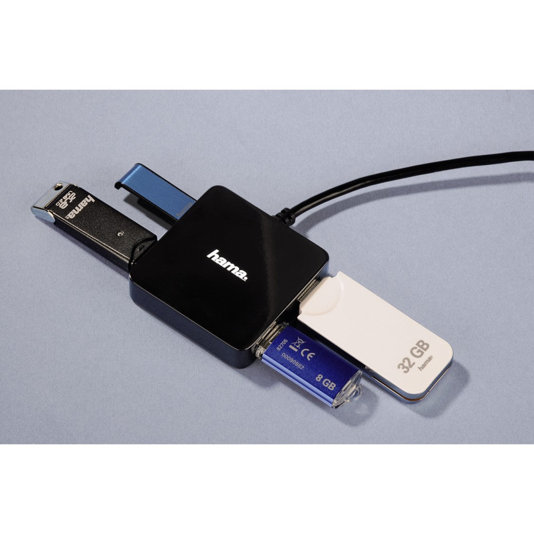 Hama 0.3M Buspowered 4 Ports USB 2.0 Hub - Black | 121318 from Hama - DID Electrical