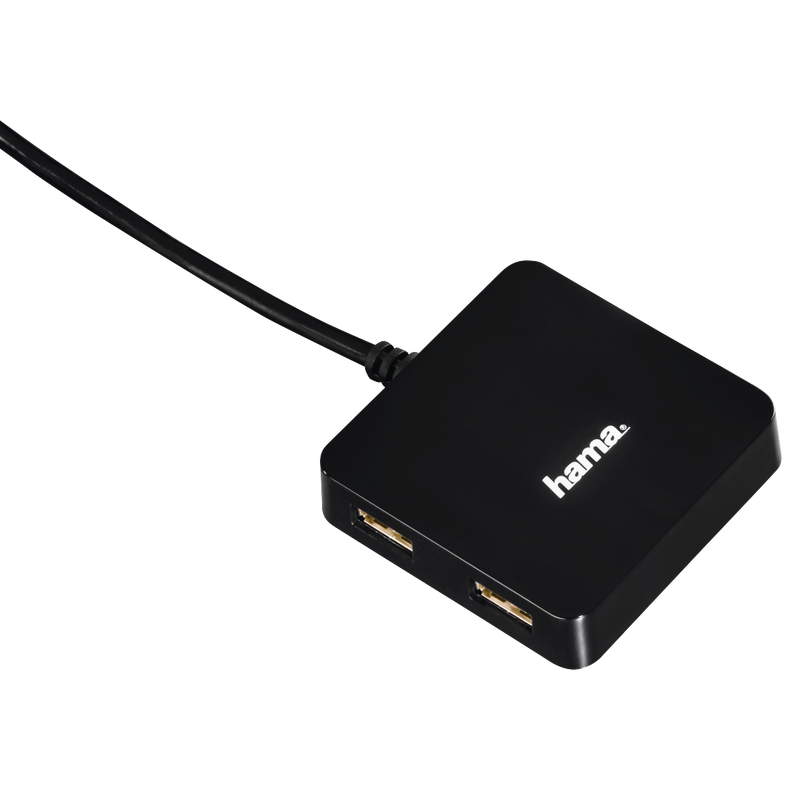 Hama 0.3M Buspowered 4 Ports USB 2.0 Hub - Black | 121318 from Hama - DID Electrical