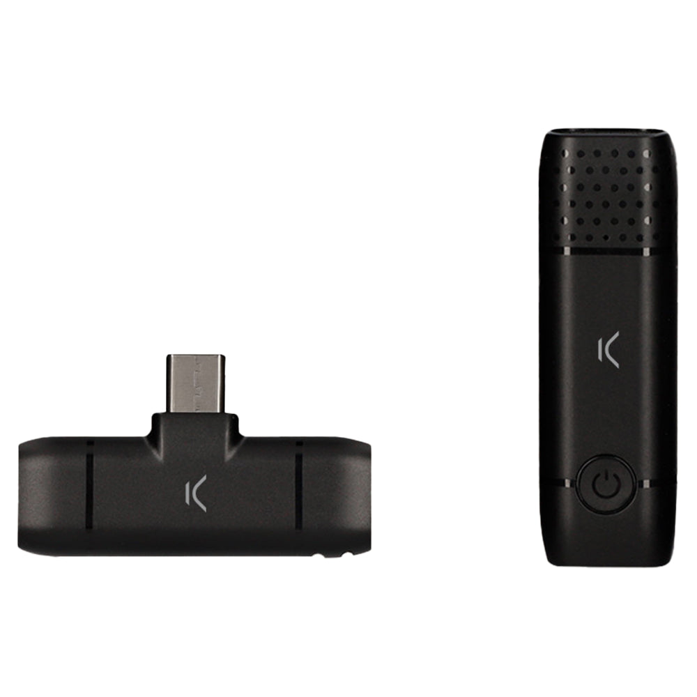 Ksix Type C Wireless Microphone for Smartphones - Black | 121918 from Ksix - DID Electrical