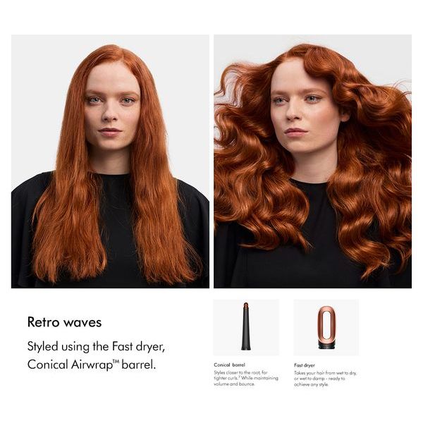 Dyson Airwrap I.D. Straight + Wavy Multi-Styler & Dryer - Amber Silk & Pink Champagne | 123698-01 from Dyson - DID Electrical