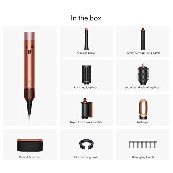 Dyson Airwrap I.D. Straight + Wavy Multi-Styler & Dryer - Amber Silk & Pink Champagne | 123698-01 from Dyson - DID Electrical