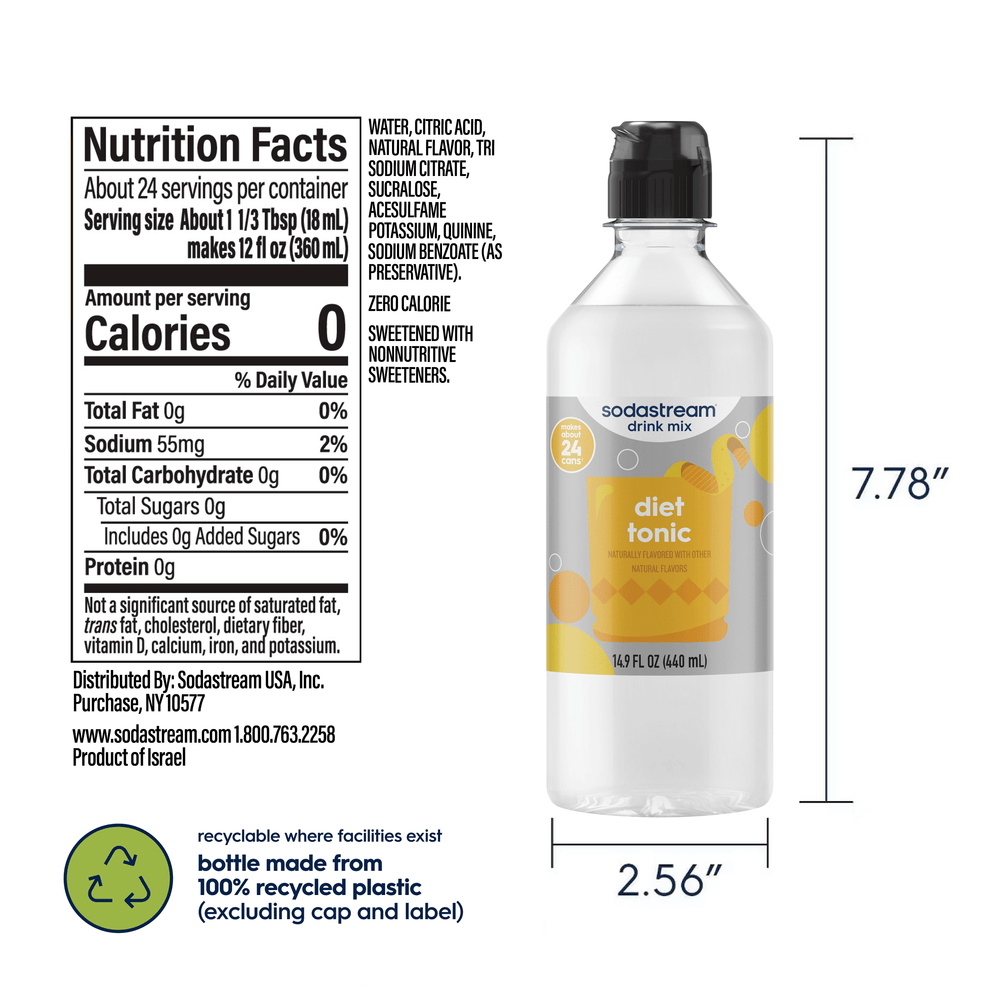 SodaStream 440ml Classics Diet Tonic Flavoring Syrup | 1425607440