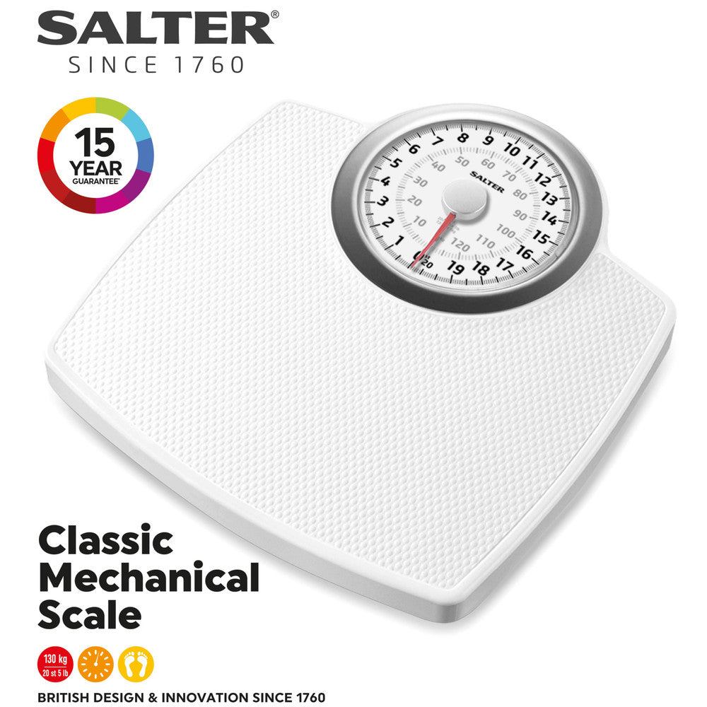 Salter Classic Mechanical Bathroom Scale - White | 144WH from Salter - DID Electrical