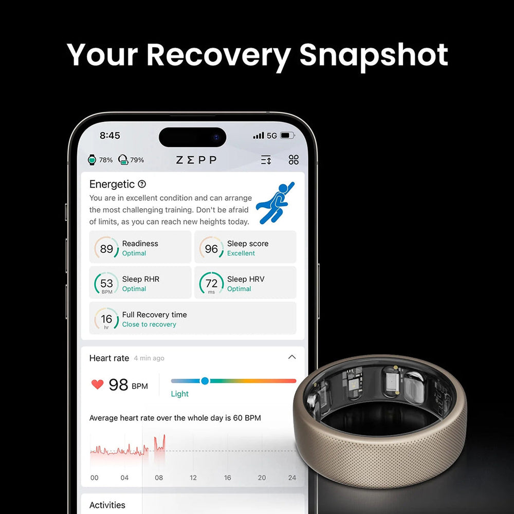 Amazfit Helio Size 8 Smart Ring - Titanium | 146-W2321GL1N from Amazfit - DID Electrical