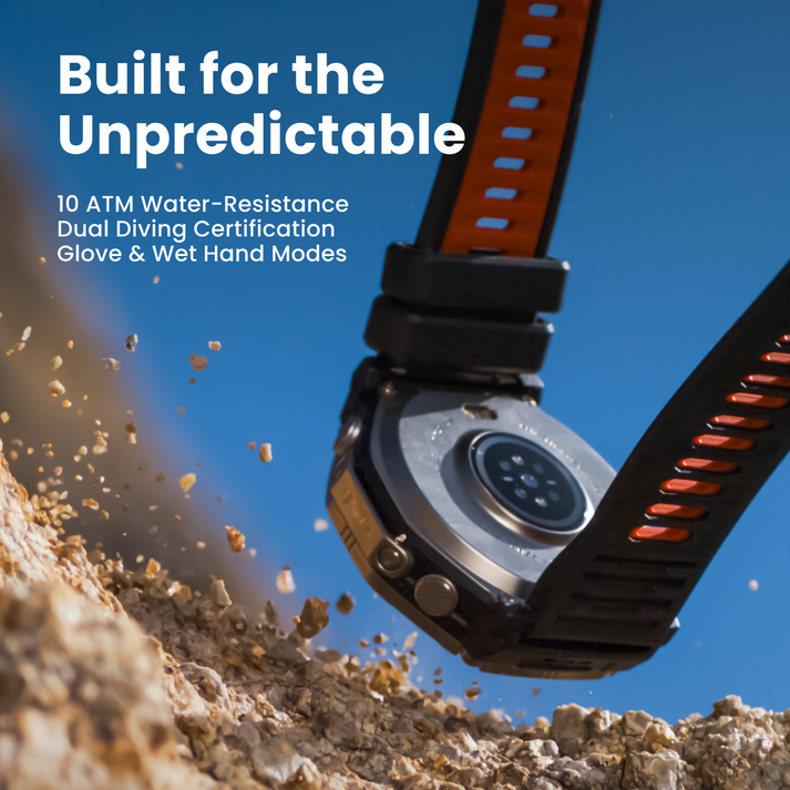 Amazfit T-Rex Ultra 2 51MM Smart Watch - Black Magma | 146-W2550GL2N