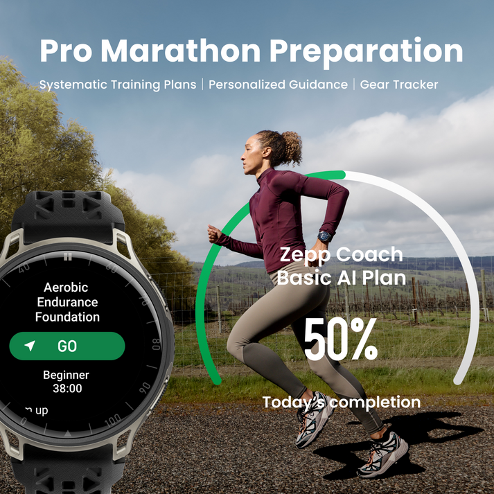 Amazfit Cheetah 2 Pro 48MM Smart Watch - Titanium | 146-W2563CN1N