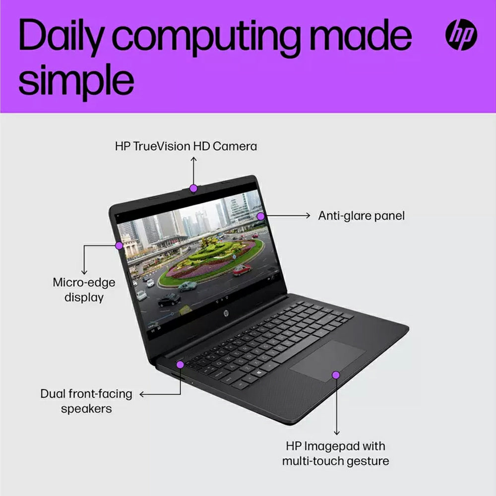 HP Notebook Intel Core i3 14" 4GB/64GB Laptop - Black | 14s-dq0007na from HP - DID Electrical