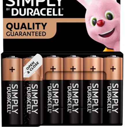 Duracell Simply AA Battery - Pack of 6 | 1500B6 from Duracell - DID Electrical