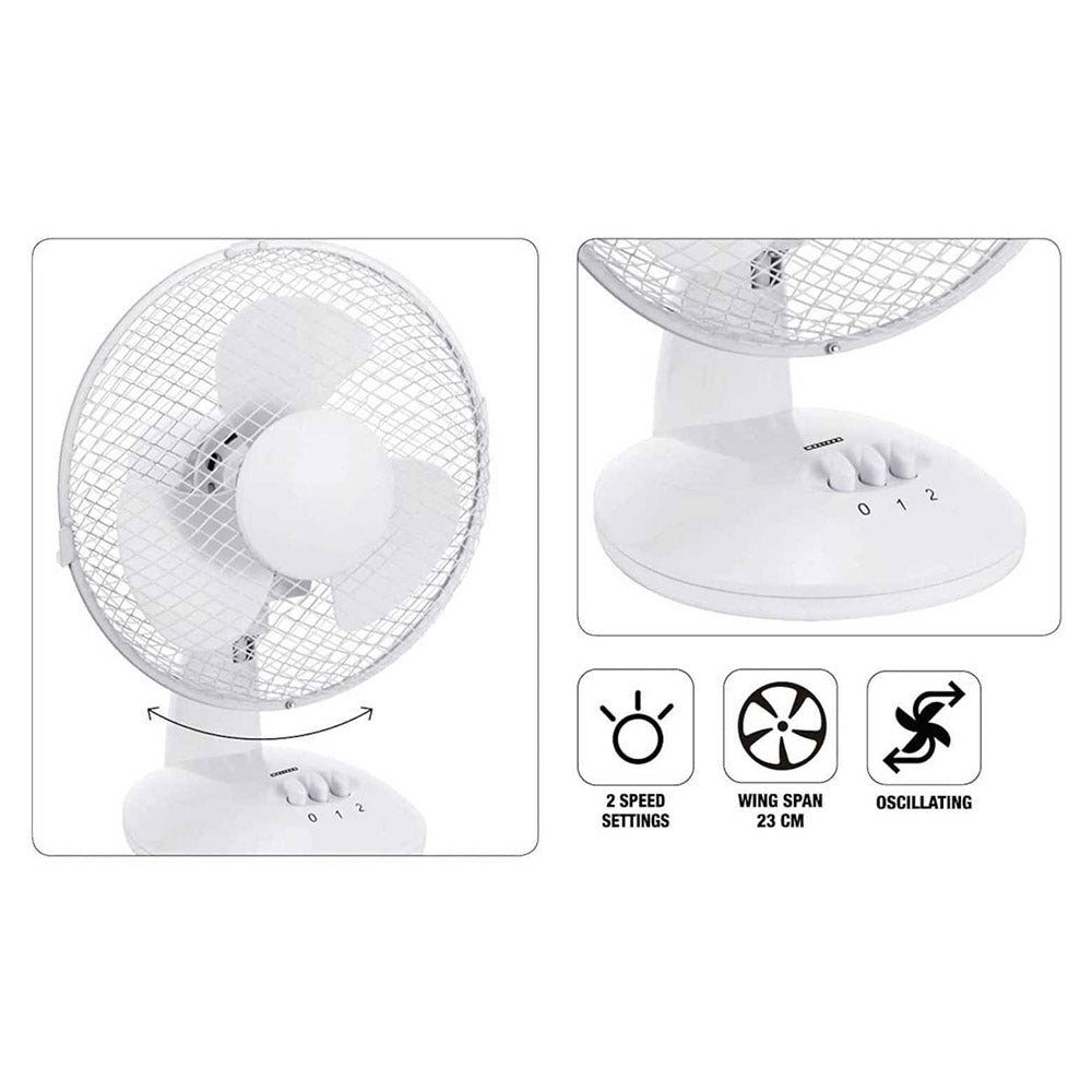 Melissa 23cm Oscillation Table Fan - White | 16510105 from Melissa - DID Electrical