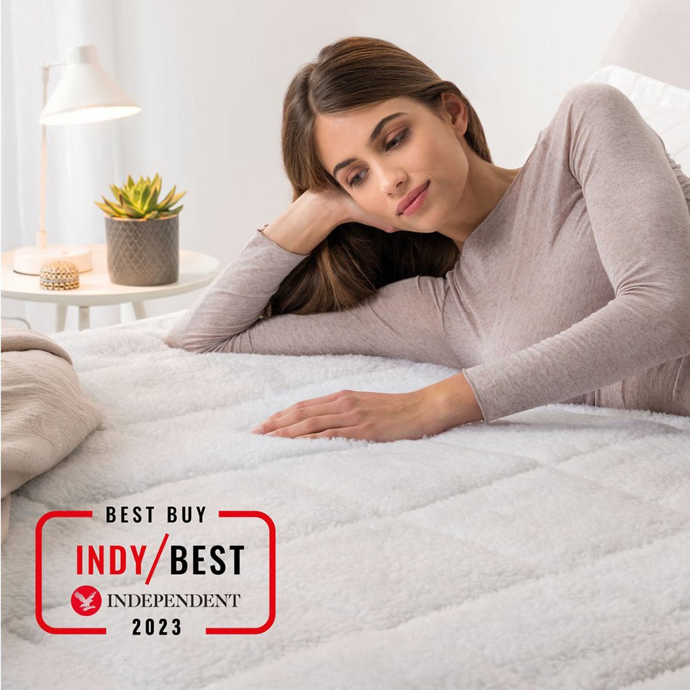 Dreamland Hunker Down Scandi Sherpa Single Underblanket with Single Controller - White | 16694C from Dreamland - DID Electrical