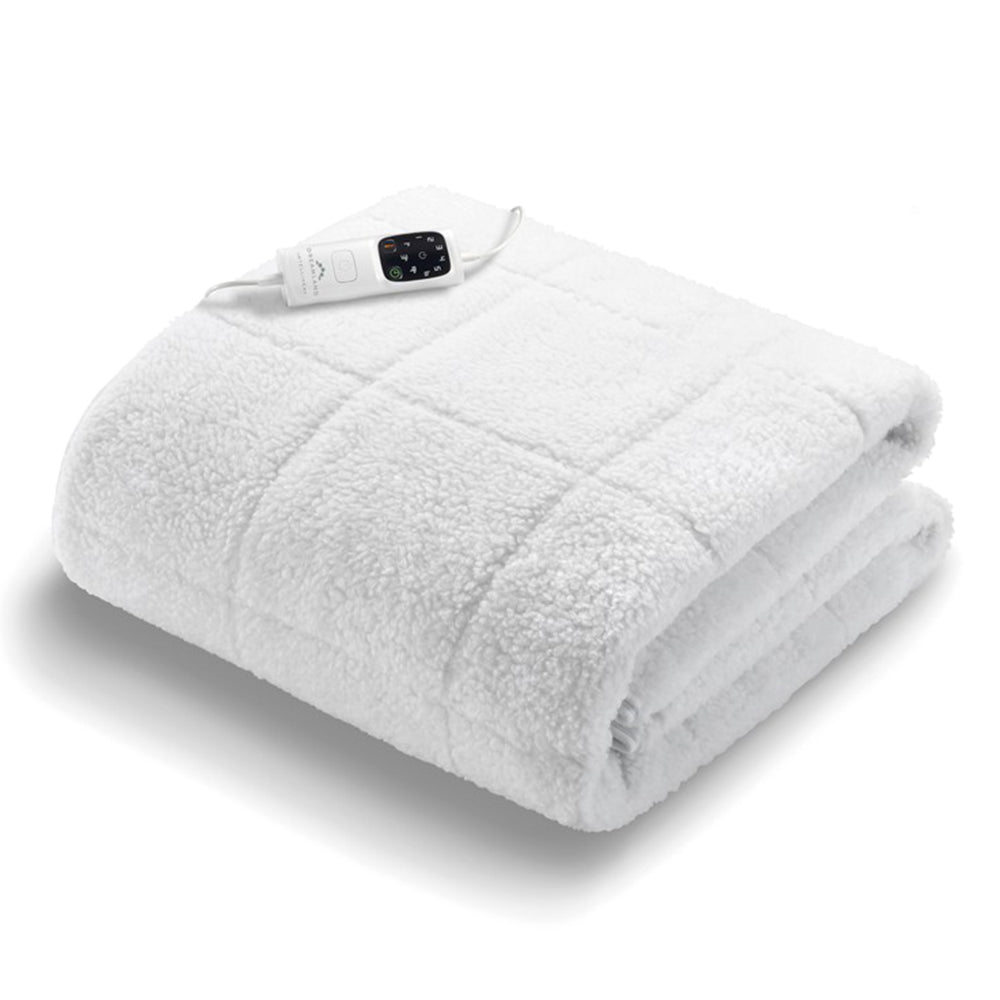 Dreamland Hunker Down Scandi Sherpa Single Underblanket with Single Controller - White | 16694C from Dreamland - DID Electrical