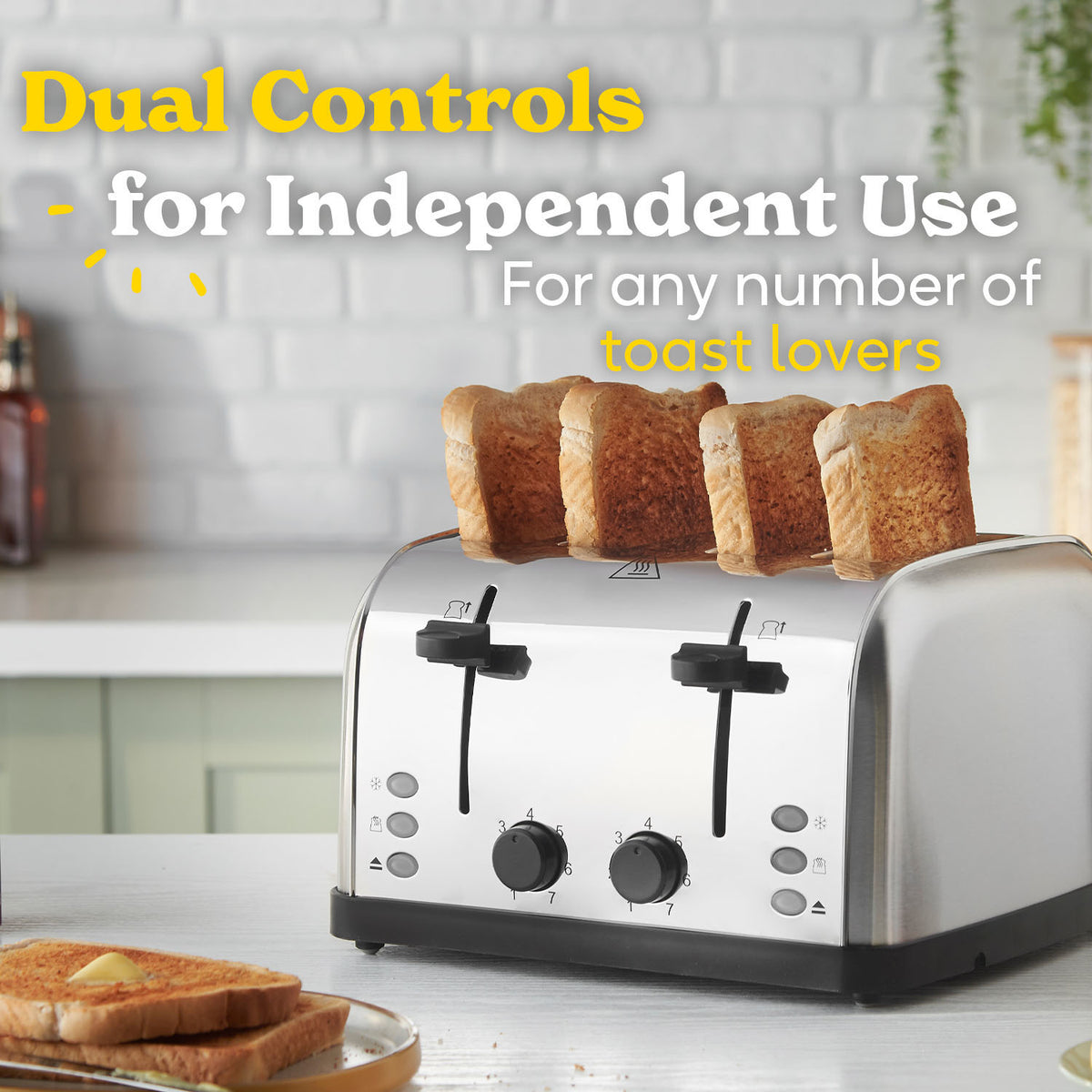 Russell Hobbs Futura 1500W 4 Slice Toaster - Stainless Steel | 18790
