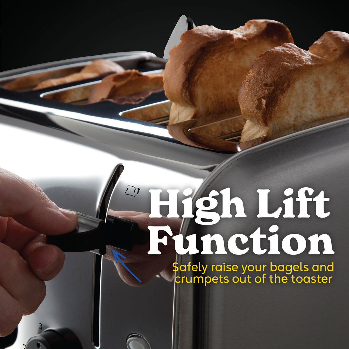 Russell Hobbs Futura 1500W 4 Slice Toaster - Stainless Steel | 18790
