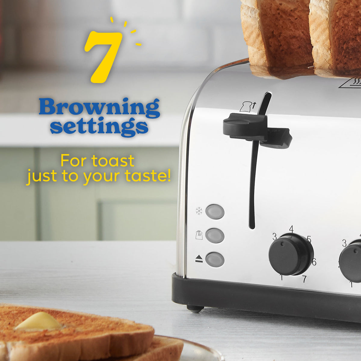 Russell Hobbs Futura 1500W 4 Slice Toaster - Stainless Steel | 18790