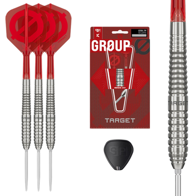 Target Darts Group Ø 01 SP Steel Tip Darts - Silver & Red | 190962