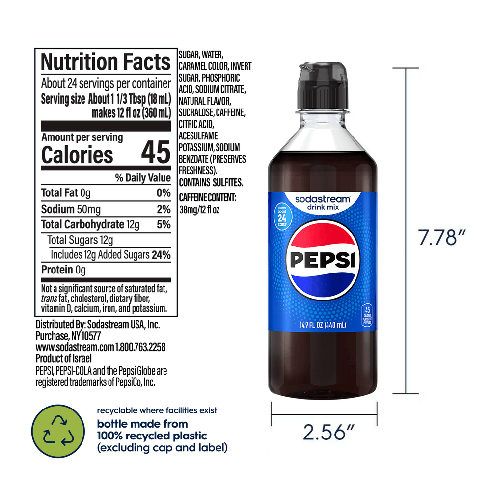 SodaStream 440ml Pepsi Drink Mix | 1925602440