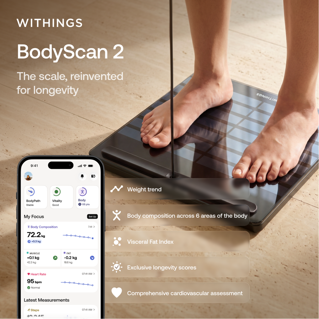 Withings BodyScan 2 Smart Scale - Black | WBS15-BLACK-ALL-INT