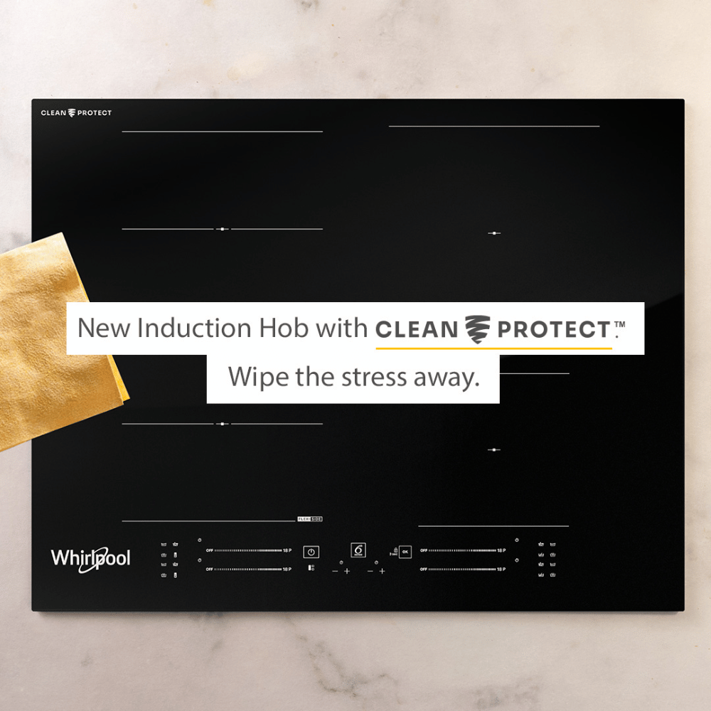 Whirlpool 60CM 4 Zone Built-In Induction Hob With CleanProtect - Black | WF S3660 CPNE from Whirlpool - DID Electrical