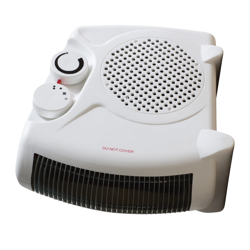 2000W Flat Fan Heater with Thermostat - White | HFN-2004 from Electrical Supply - DID Electrical